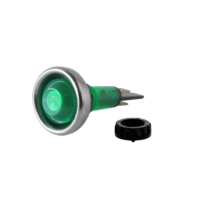 KONTROLL LÁMPA ZÖLD  220V D.20MM M10 L.56MM