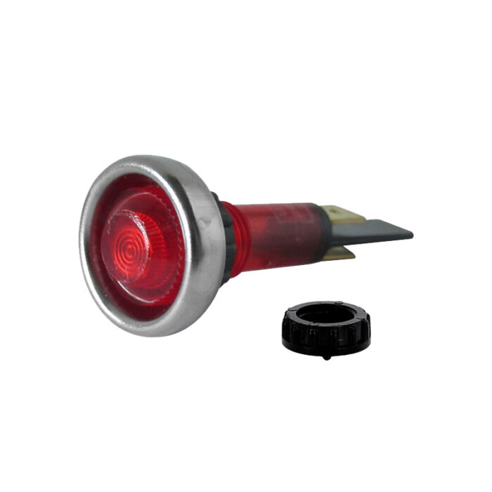 KONTROLL LÁMPA  PIROS 220V D.20MM M10 L.56MM